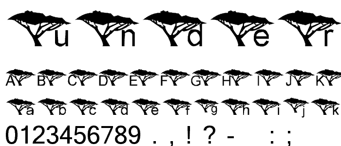 Under An Acacia Tree font